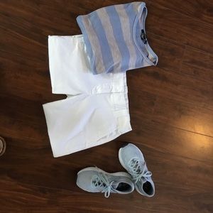 Jcrew Chino Pristine White Capris
